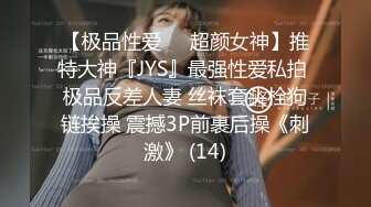 【极品性爱❤️超颜女神】推特大神『JYS』最强性爱私拍 极品反差人妻 丝袜套头栓狗链挨操 震撼3P前裹后操《刺激》 (14)