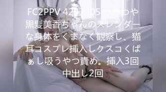 FC2PPV 4297305 つやつや黒髪美香ちゃんのスレンダーな身体をくまなく観察し、猫耳コスプレ挿入しクスコくぱぁし吸うやつ責め。挿入3回中出し2回